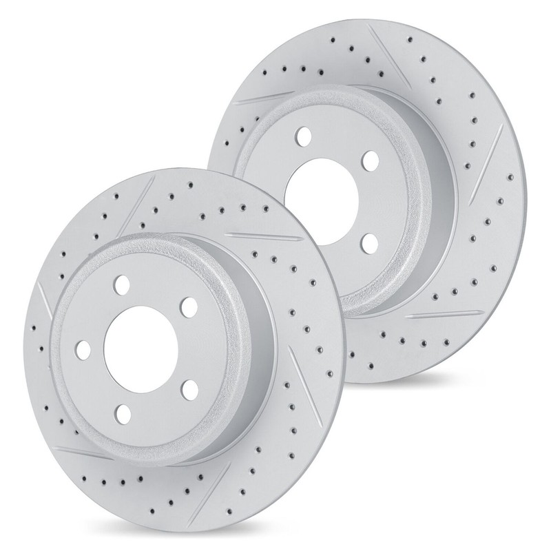 For Mercedes-Benz S400 10-13 R1 Concepts Drilled & Slotted Rear Brake Rotor Set