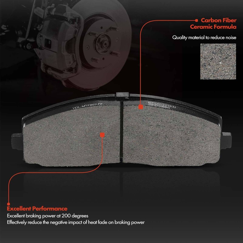 Front Side Brake Drilled Rotor & Ceramic Brake Pad for Jeep Wrangler 2018-2023 gallery