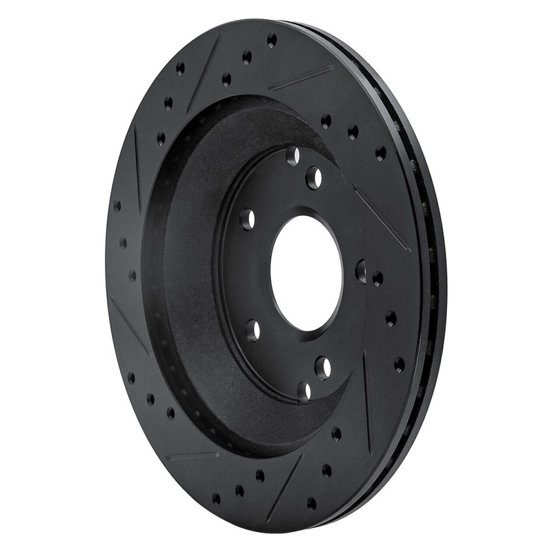 For Chevy Corvette 88-96 Brake Rotor eLINE Drilled & Slotted 1-Piece Rear
