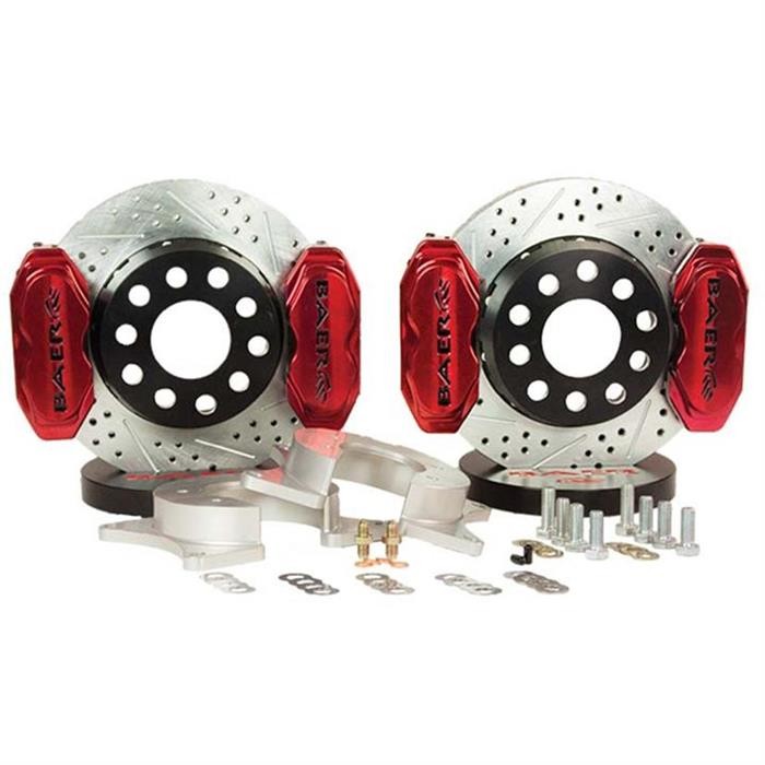 Baer Brakes 4142071FR Dual Deep Stage Rear Brakes, Fire Red, SDZ