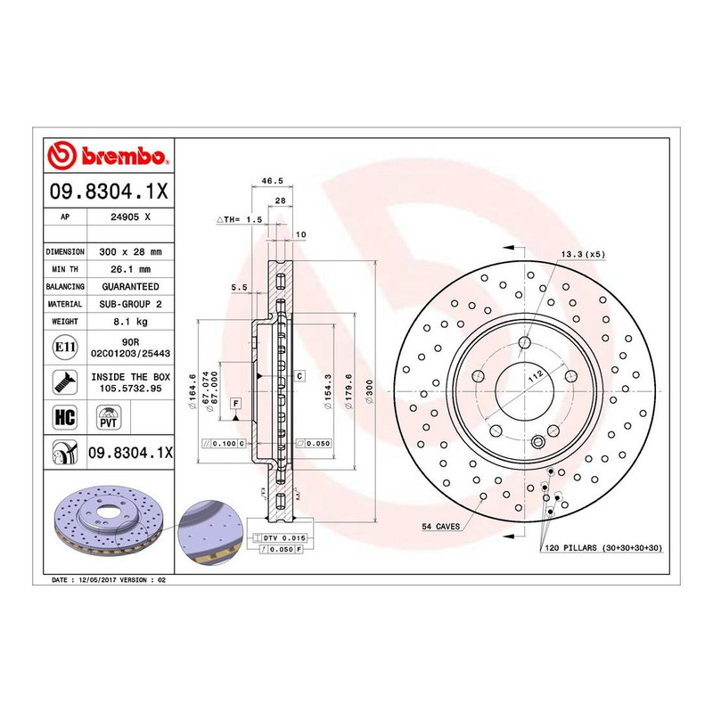 Brembo Xtra Front & Rear Brake Kit Drilled Rotors Low-Met Pads For MB W210 C208 gallery