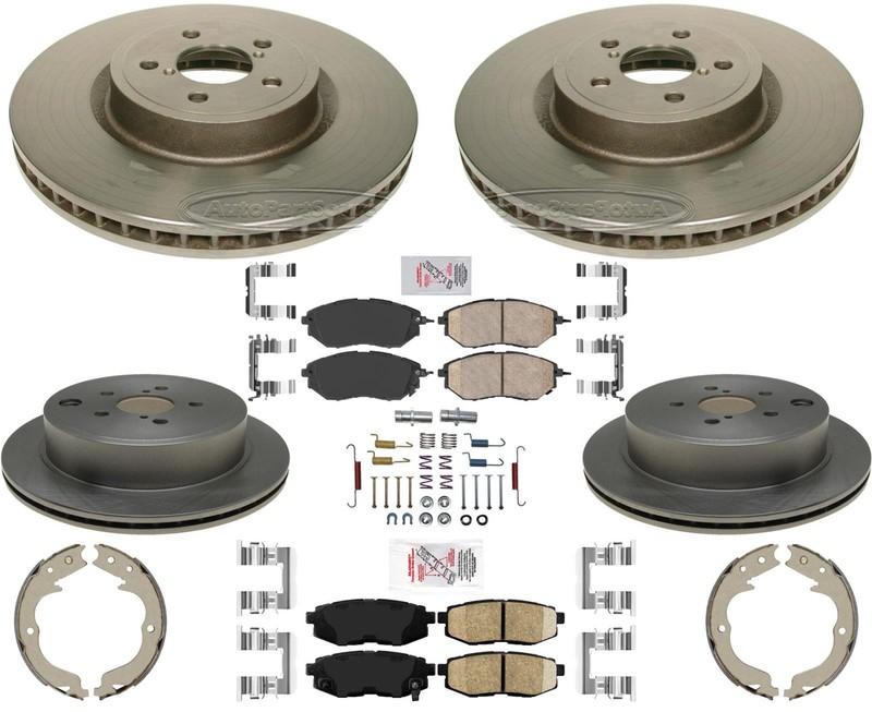 F&R High Performance Carbon Disc Brake Rotors Pads Fits Subaru Legacy 3.6R 10-12