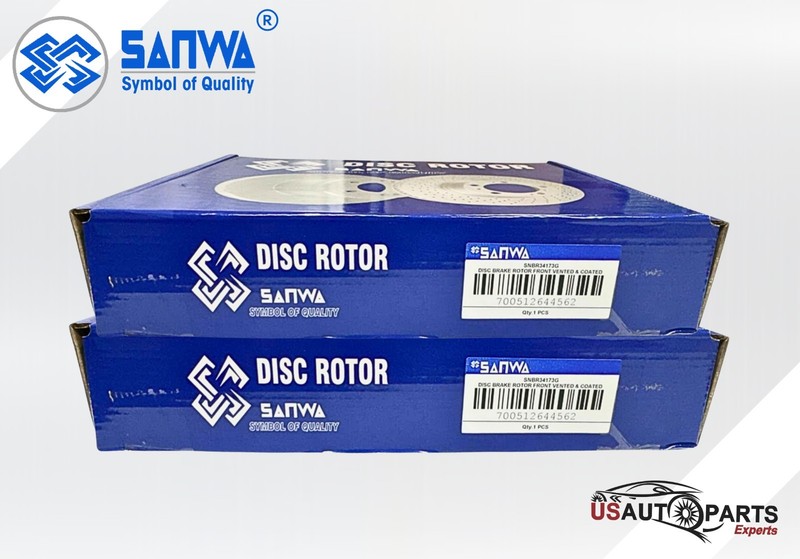 FRONT AND REAR BRAKE ROTOR SET GEOMET COATED FOR BMW 323i 325Ci 328i 1999-2006 gallery