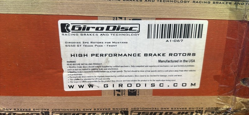 GiroDisc High Performance Break Rotors Mustang S550 GT Front gallery