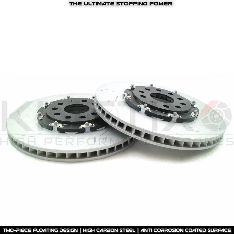 FOR AUDI S3 8P VW GOLF R R32 PASSAT R36 FRONT TWO PIECE FLOATING BRAKE DISCS 345 gallery