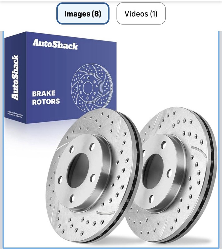 AutoShack Front Drilled & Slotted Brake Rotors Premium Ceramic Brake Pads |…