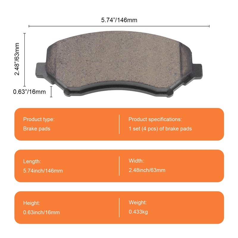 Front&Rear Disc Rotors Brake Pads for Chrysler Town & Country Dodge Grand Carava gallery