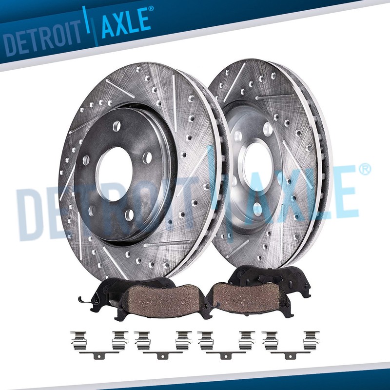 Front Drilled Brake Rotors Ceramic Pads for 2003 2004 2005 2006 Acura MDX 3.5L