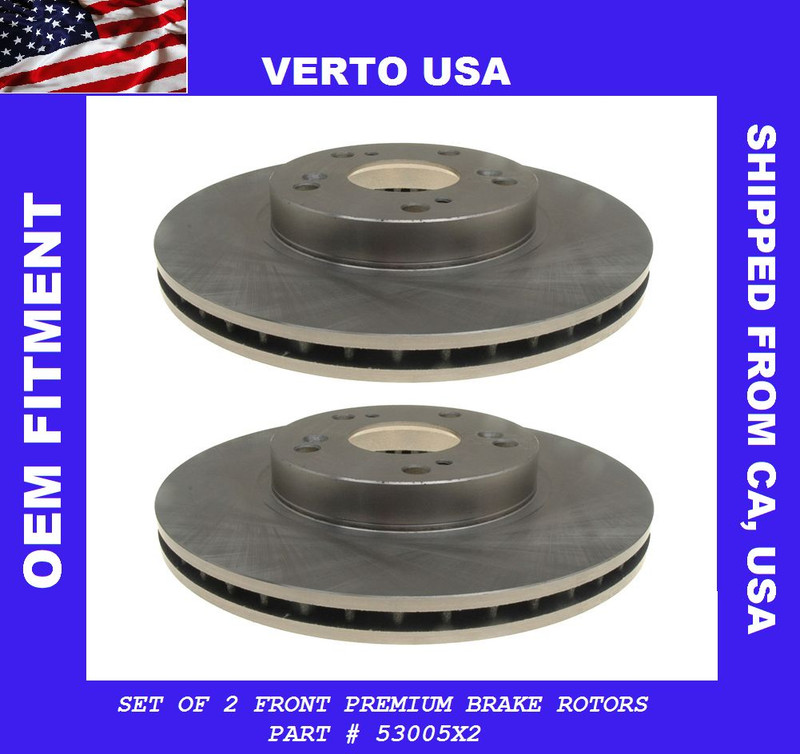 Verto USA Set Of 2 Front Disc Brake Rotors 53005X2