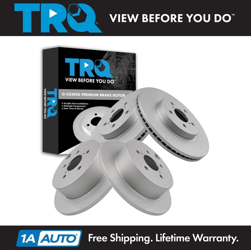 TRQ Brake Rotors Set Premium G-Coated Fits 18-23 Crosstrek 17-23 Impreza