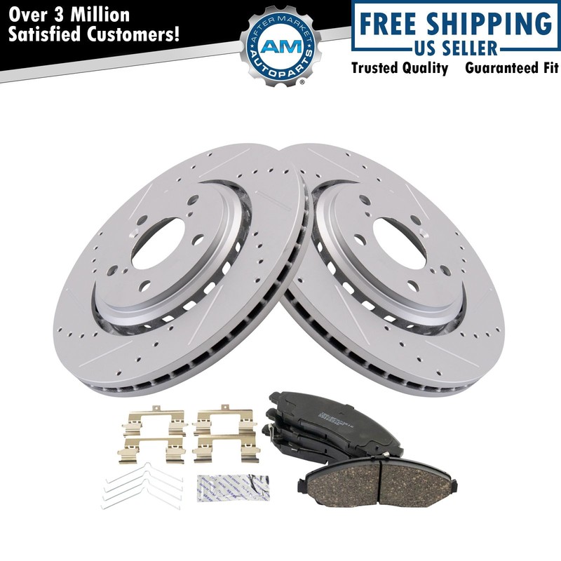 Performance Front Brake Pad & Rotor Kit Ceramic Fits Acura Honda