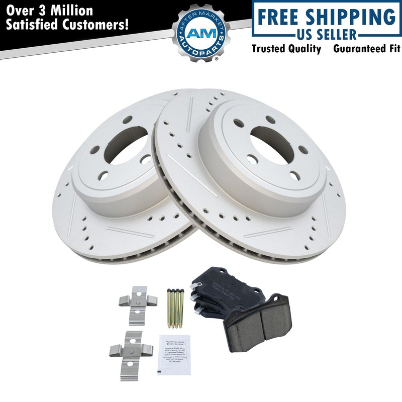 Performance Rear Brake Pad & Rotor Kit Performance Ceramic Fits Dodge