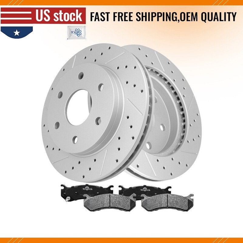 Front Brake Rotors Ceramic Pads for Chevy Silverado 1500 Tahoe GMC Sierra Yukon