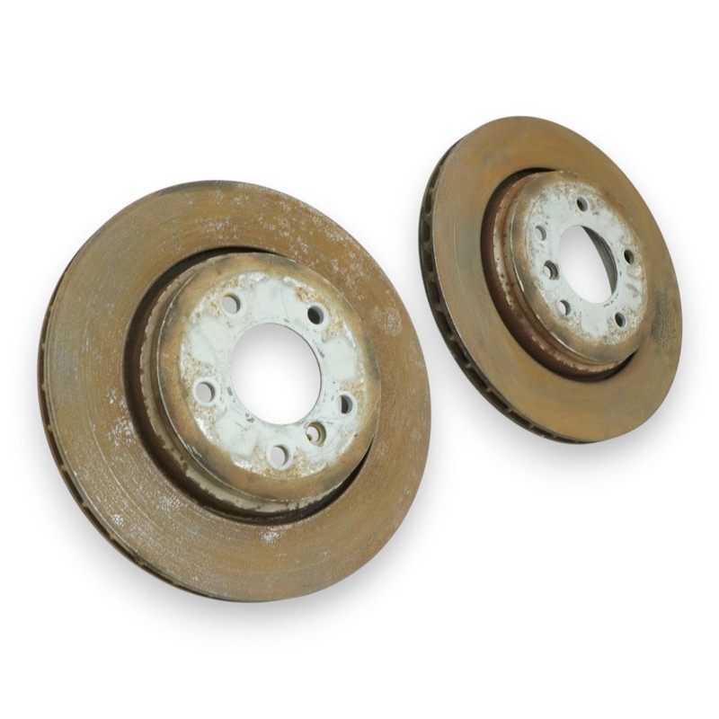 01-06 BMW 330i E46 Rear Left Right Brake Disc Rotor 320x22mm 34216855157 OEM gallery