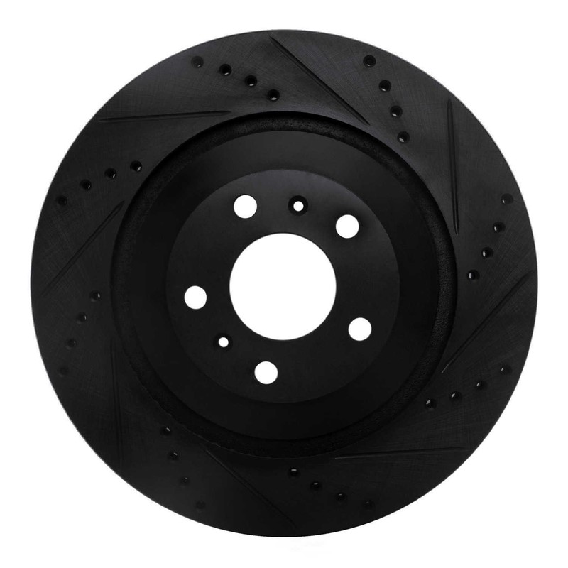 Disc Brake Rotor-Brake Rotor – Drilled And Slotted – Black DFC 633-73046R