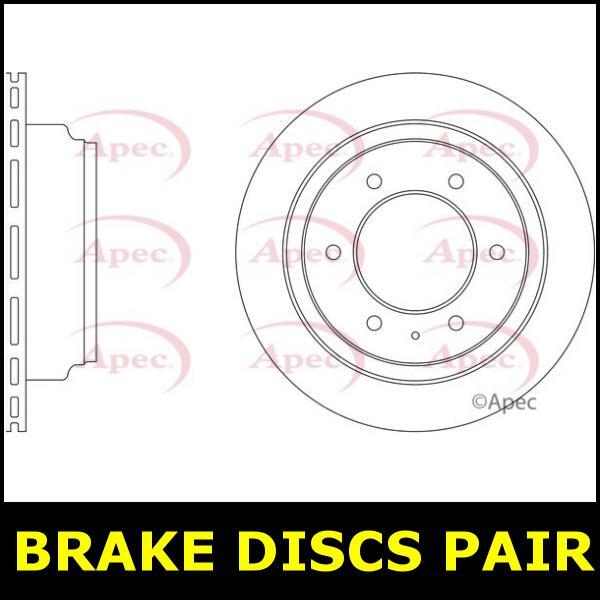 Brake Discs Pair Rear FOR VAUXHALL FRONTERA A 2.0 2.2 2.5 2.8 91->98 Apec gallery