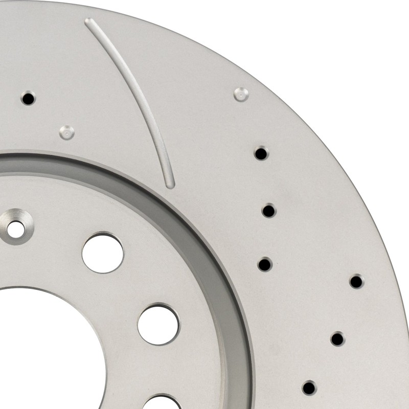 Front Drilled Slotted Rotors for 2012-22 VW Passat 2009-16 Tiguan 2022-23 Taos gallery