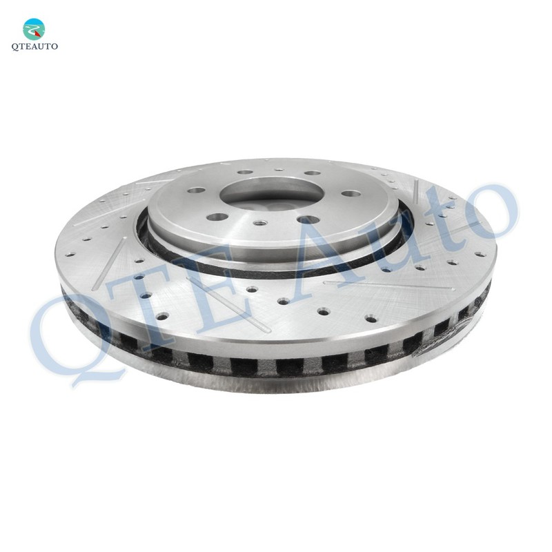 Set Front 350mm-Rear 342mm Drilled Brake Rotors For 2014-2017 Lincoln Navigator gallery