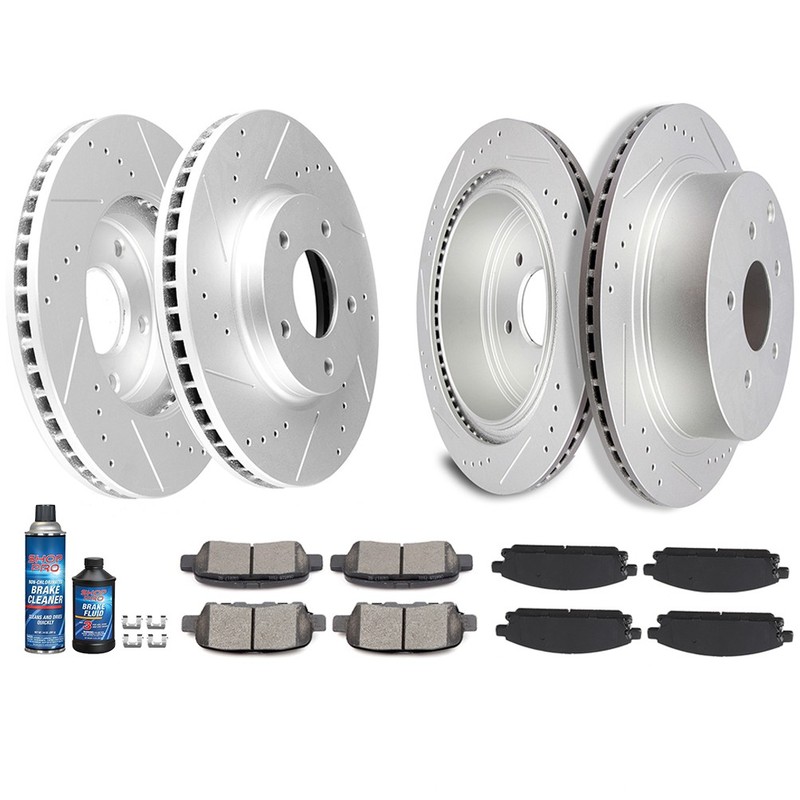 For 2004-2009 2011-17 For Nissan Quest Front + Rear Brake Pads Rotors Discs Kit