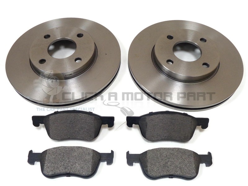 Front 2 Brake Discs & Pads Set For Ford Fiesta MK8 1.0 1.1 1.5 TDCi 2017-2023