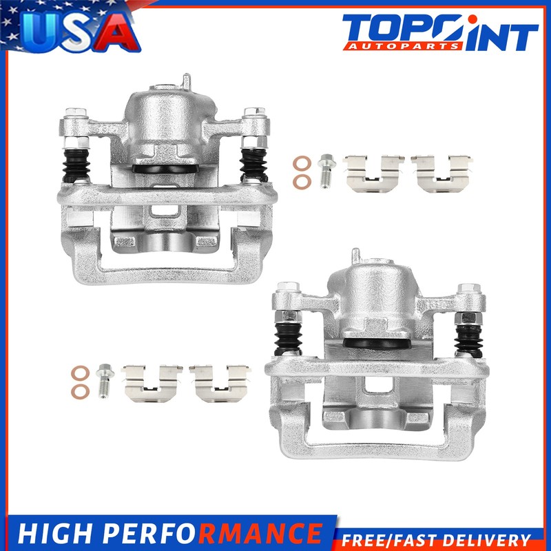 Rear Left Right Brake Calipers For 2008-2010 Hyundai Sonata with Bracket 2x