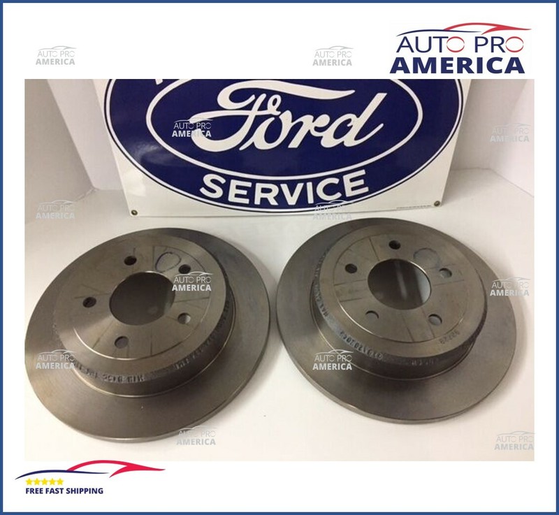 FORD OEM Rear Brake Rotors Pair for 96-02 Crown Victoria Town Car Grand Marquis