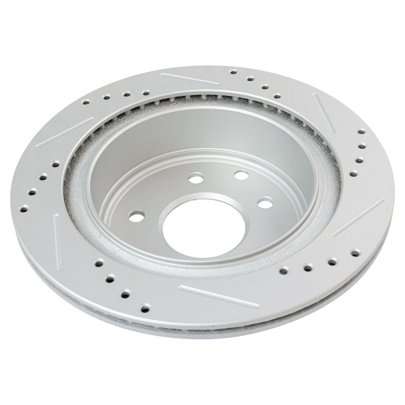 TRQ Brake Rotor Performance Drilled Slotted Rear Pair for Nissan Infiniti gallery