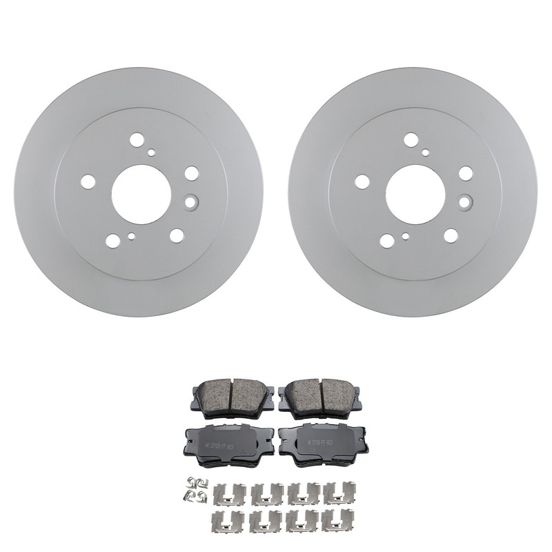 Bosch QuietCast Rear Rotors Akebono ProACT Ceramic Disc Pad Kit For Avalon Camry