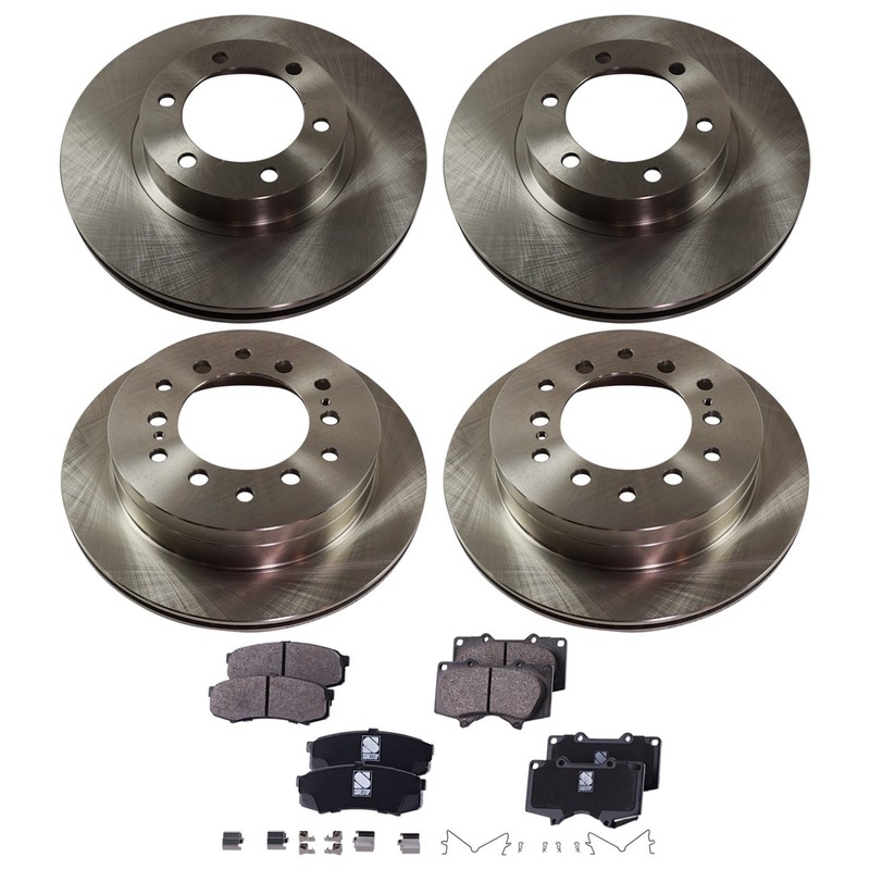 Front & Rear Brake Disc Rotors and Pads Kit for 4 Runner Lexus GX470 4Runner
