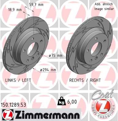 Zimmermann 150.1289.53 Brake Disc for BMW, BMW (Brilliance) gallery