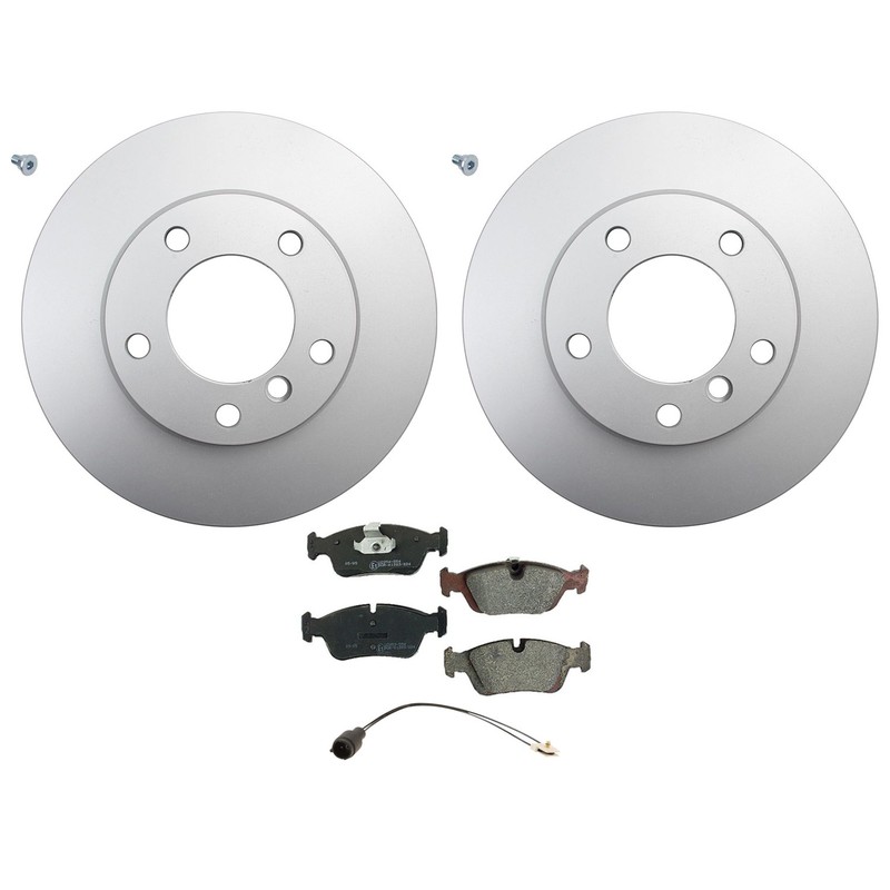 Hella Front Rotors Low-Met Disc Brake Pad Kit For BMW E30 E36 325i Convertible