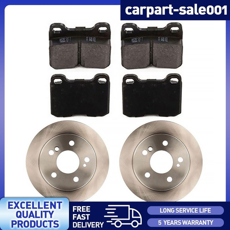 Rear Disc Brake Rotors Ceramic Brake Pads Fits Mercedes-Benz 190D
