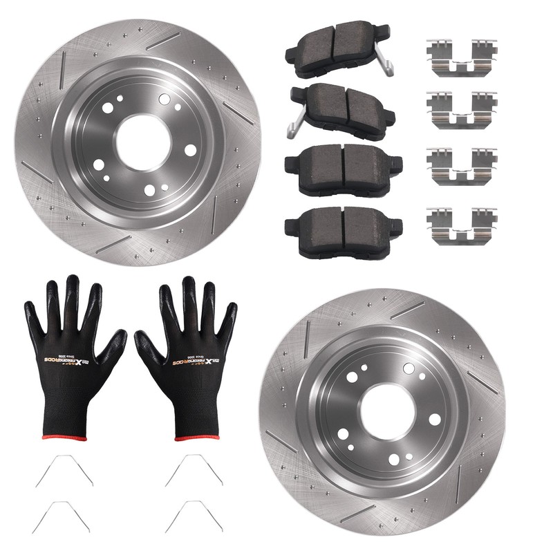 Rear Disc Brake Rotors Ceramic Pads for Acura TSX 2009 2010-2014 S31479 D1451
