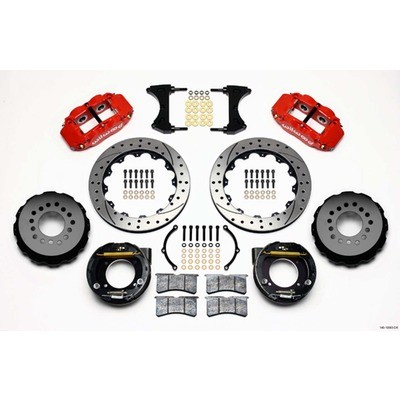 WILWOOD 67-72 GM C10 P/U Rear Brake Kit Red Caliper- 140-10093-DR