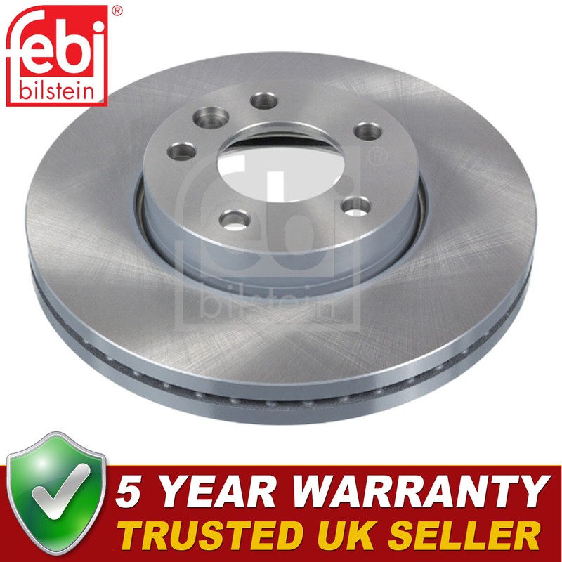 Febi Front 1x Brake Disc Fits VW Transporter 2003- 1.9 TDi 2.0 2.5 3.2