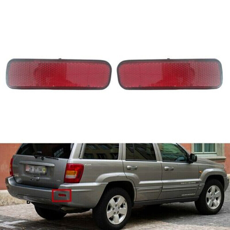 For Jeep Grand Cherokee 1999-2006 Rear Bumper Reflector Light Marker Lamp 2pcs