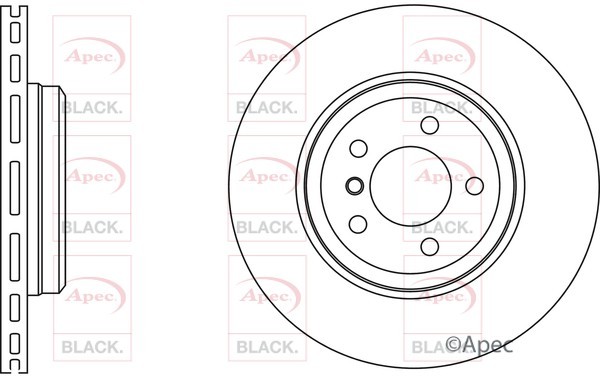 2x Apec Black Rear Brake Discs 345mm Fits Bmw 6 Series 5 34216763827