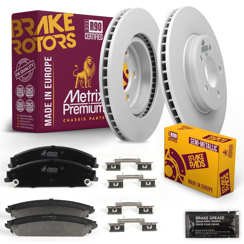 Front Brake Rotors + Disc Brake Pads Kit for Chrysler 300 12-13 Dodge Challenger