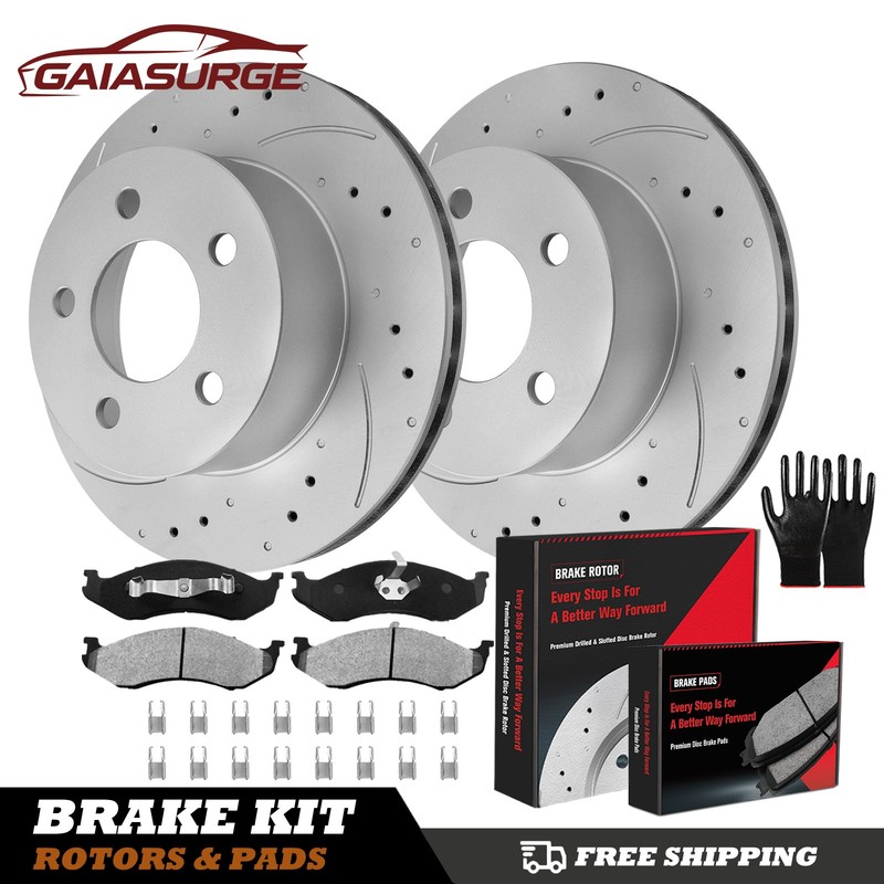 Front Disc Rotors Ceramic Brake Pads for Jeep Grand Cherokee Wrangler Comanche