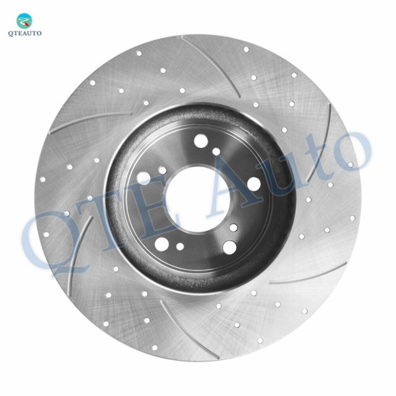 Set 6 Front 293 Drilled Brake Rotors-Ceramic Brake Pad Kit For 2013 Honda Accord gallery