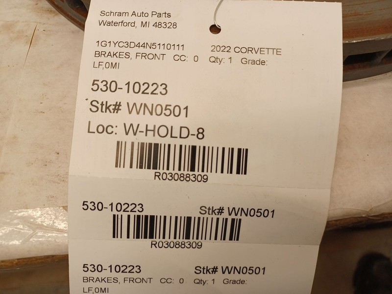 Front Brake Rotor 84714265 Fits 20-23 Corvette Opt J55 3088309 gallery