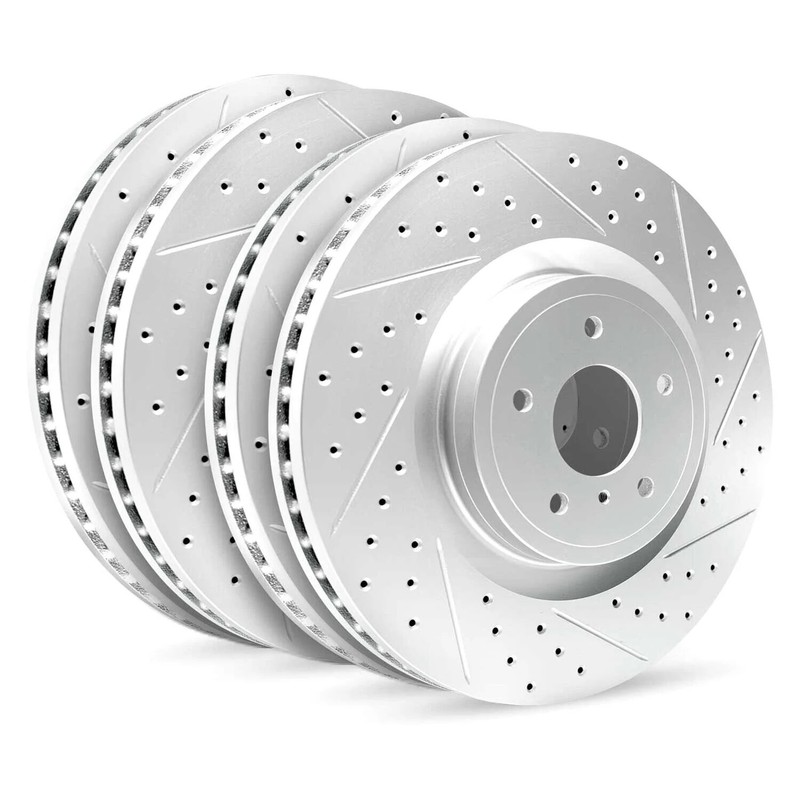 For Volvo XC40 19-22 R1 Concepts Drilled & Slotted Front & Rear Brake Rotor Set gallery