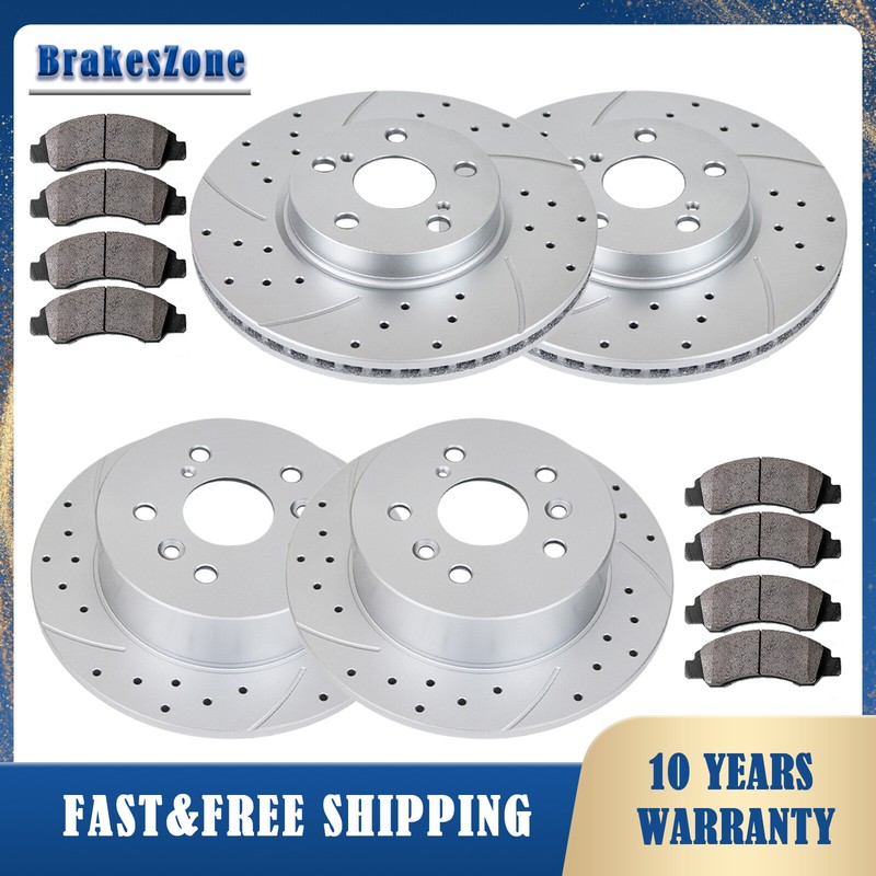 299mm Front 280mm Rear Disc Rotors Pads Kit Fit for Lincoln Zephyr 2006 Brakes