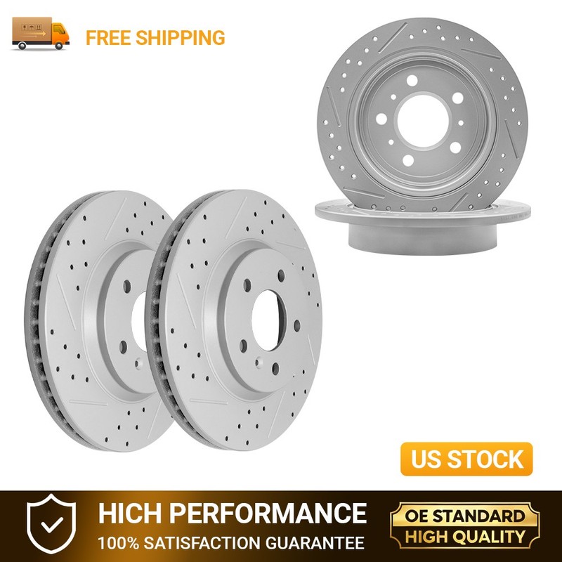 Front & Rear Disc Brake Rotors For 2006 2007-2010 Chevrolet Impala Monte Carlo