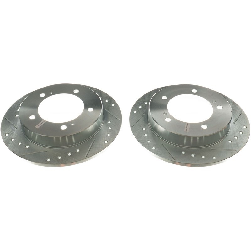 PowerStop Evolution Drilled Slotted Rotors Pair Front For Geo Tracker