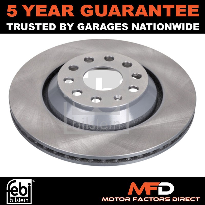 Fits VW Golf Tiguan Allspace Skoda Superb Audi A3 Q2 Febi Rear Brake Discs