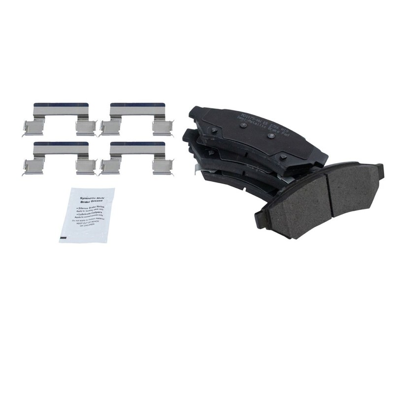 TRQ Front Semi Metallic Brake Pad Coated Rotor & Hub Kit for Chevy Pontiac Buick gallery