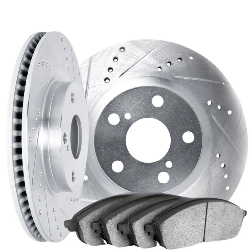 For Buick Roadmaster 1991 1992 Rotor Set Front | Cast Iron | Drilled and Slotted gallery