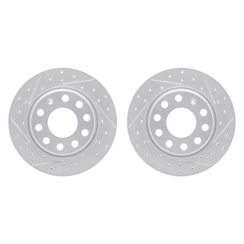 For Audi A4 00-08 R1 Concepts WBPN1-73028 Drilled & Slotted Rear Brake Rotor Set