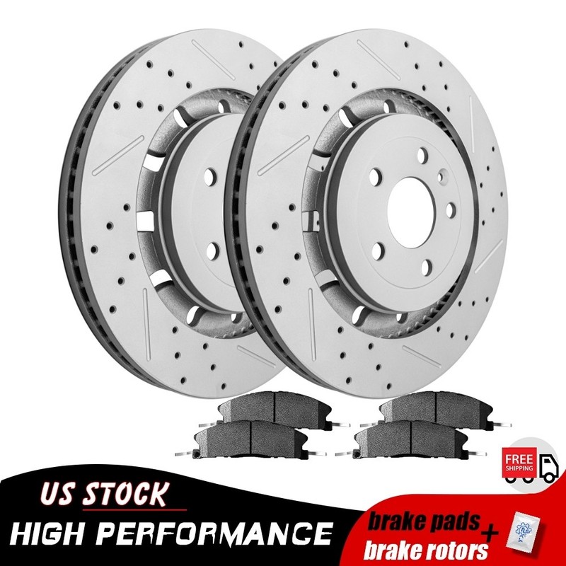 352mm Front Brake Rotors Pads for Ford Explorer Taurus Flex w/ Heavy Duty Brakes